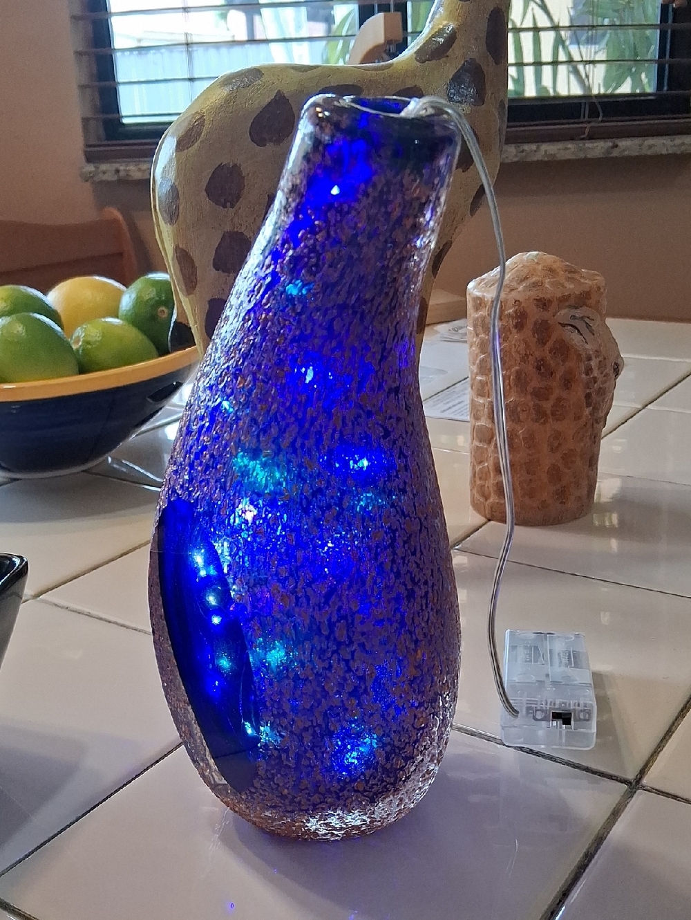 Super RARE Murano Cobalt Blue Glass Vase Gold TXTRD. By, Alessandro Mandruzzato. - Picture 8 of 16